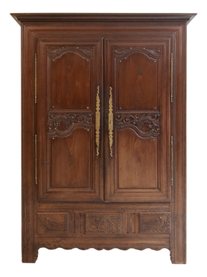 19th Century French Provincial Breton Folk-Art Armoire