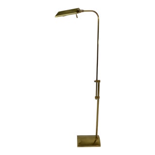 Vintage Frederick Cooper 1960s Mid-Century Modern Adjustable Brass Floor Lamp For Sale