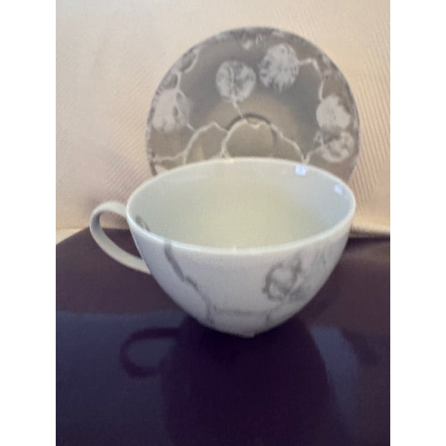 Michael Aram Michael Aram Botanical Leaf Cup/Saucer Set of 6 For Sale - Image 4 of 6