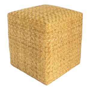 Wicker Pedestal Stool Ottoman