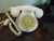 Royal Albert Constance Analog Telephone Fine bone china Royal Albert telephone manufactured between 1960 and 1980, often...