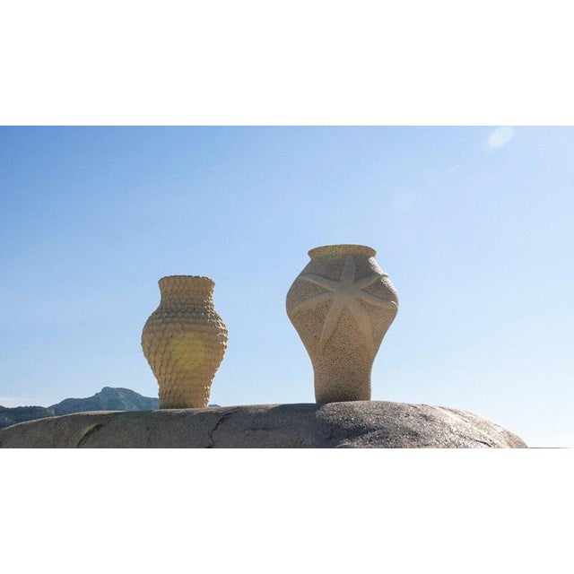 Not Yet Made - Made To Order L´étoile De Mer Beige Sandstone Vase by Lou Thomas For Sale - Image 5 of 6