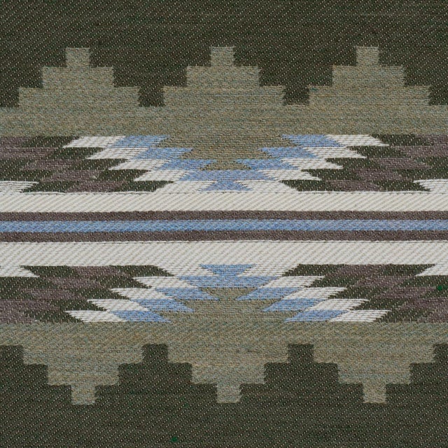 Traditional Sample - Schumacher Monsoon Fabric In Green For Sale - Image 3 of 5