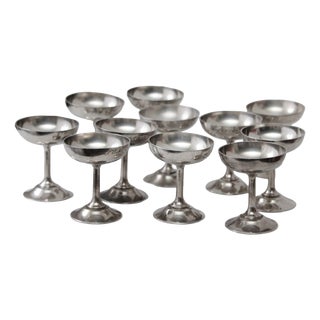 Silver Ice Cream Bowls, 1970s, Set of 11 For Sale