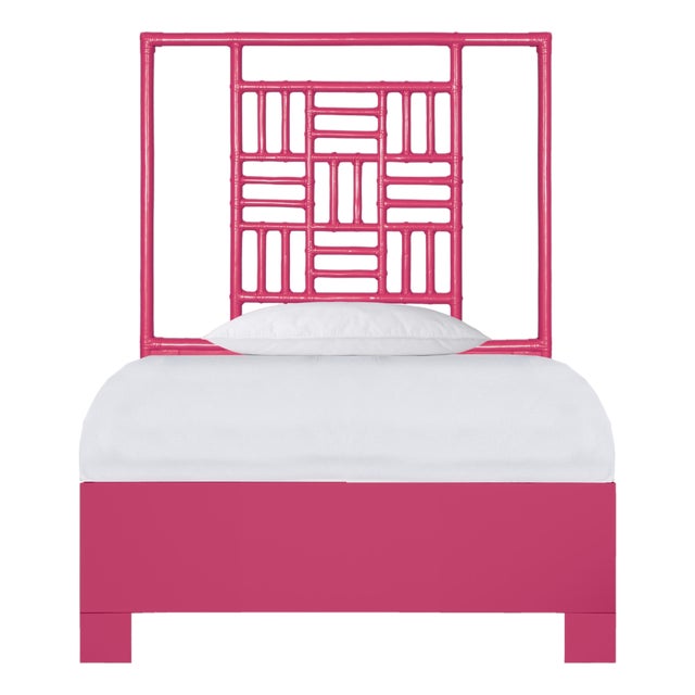 Finn Platform Bed Twin Extra Long - Pink For Sale