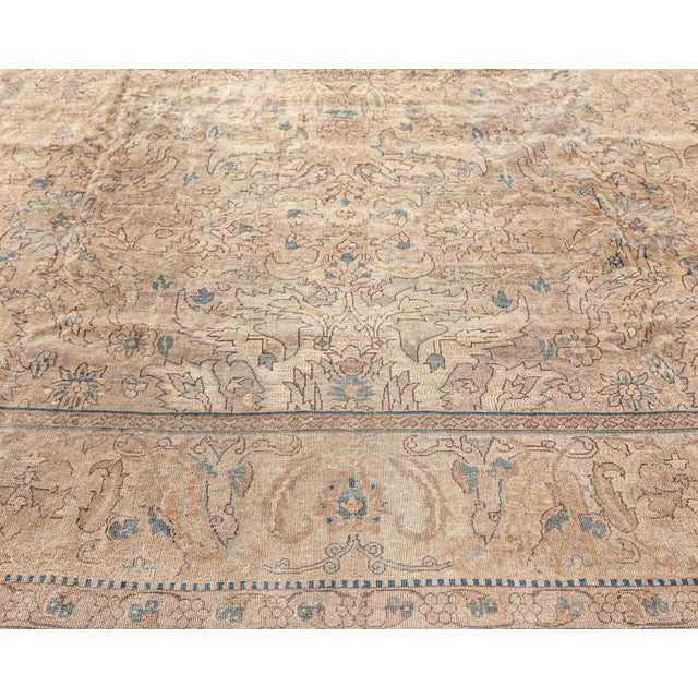 Early 20th Century Vintage Indian Abstract Handmade Wool Rug For Sale - Image 5 of 8