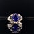 Metal Diamond Sapphire Ring 14k White Gold 3.31 TCW Women Certified For Sale - Image 7 of 9