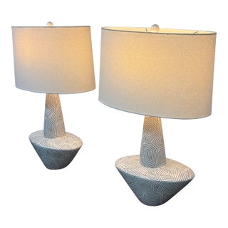 Arteriors Toronto Ceramic Table Lamps, Pair For Sale