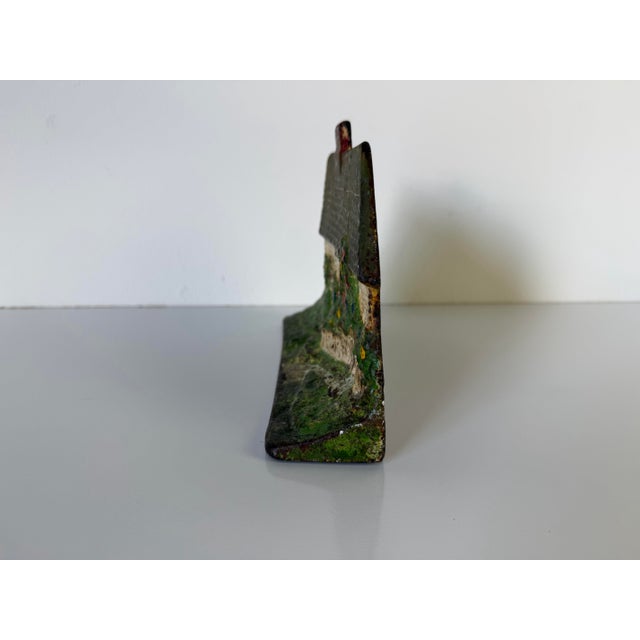 Vintage Hand-Painted Cast Iron Cottage Doorstop For Sale In Miami - Image 6 of 9