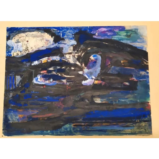 Agi Straus, Abstract Composition, 1962, Gouache on Paper For Sale - Image 4 of 4