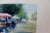 Textile Vintage Painting of a Market, Original Art, Unframed on Canvas Board, Signed For Sale - Image 7 of 9
