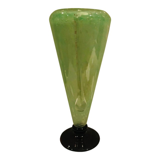 1930s French Schneider Glassworks Art Glass Vase For Sale