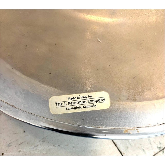 1980s 1980s Art Deco Chrome and Mirrored Glass Accent Table For Sale - Image 5 of 5