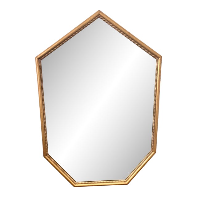 Henredon X Mark D. Sikes Gilt Geometric Wall Mirror For Sale
