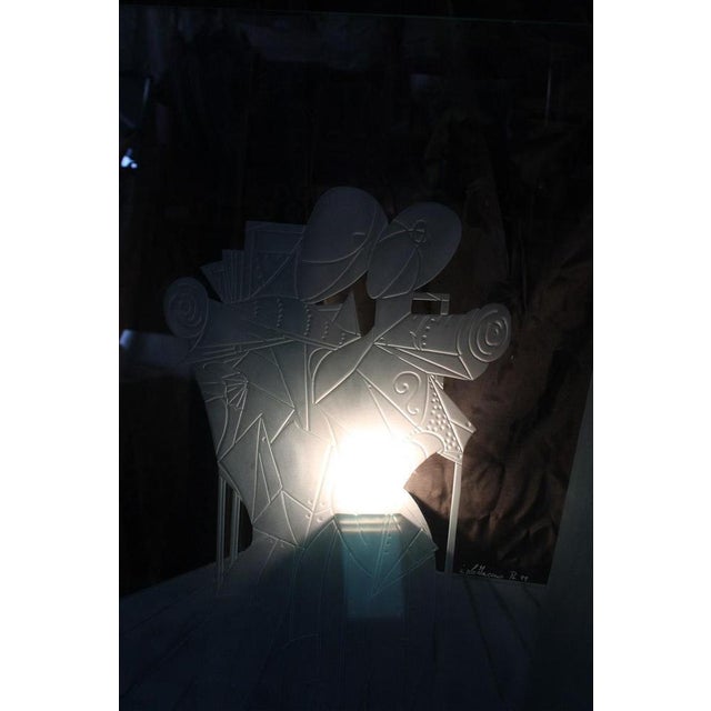 Engraved Glass Slab by Ettore & Andromaca Giorgio for Chirico For Sale - Image 18 of 18