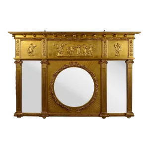 Late 19th Century Carved Gilt Wood Overmantel Mirror