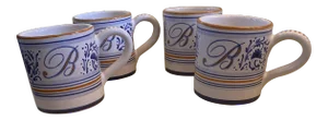 Vintage Italian Coffee Mugs- Set of 4