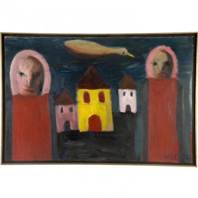 William Skotte Olsen, Composition with Figures, 1940s For Sale - Image 3 of 3