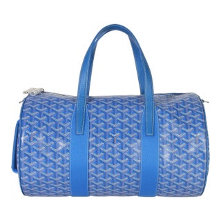 Sky Blue Goyardine Barrel 40 Sports Bag For Sale