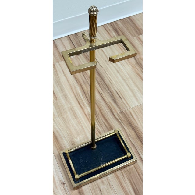 Mid 20th Century Vintage Classic Brass Fireplace Tools on Stand For Sale - Image 5 of 8