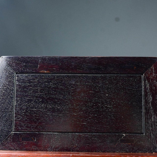 Vintage Blood Sandalwood Stool, Miniature Ming Style Table For Sale In Los Angeles - Image 6 of 9