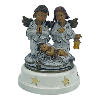 Christmas Music Box Figurine, Italy, 1975 For Sale