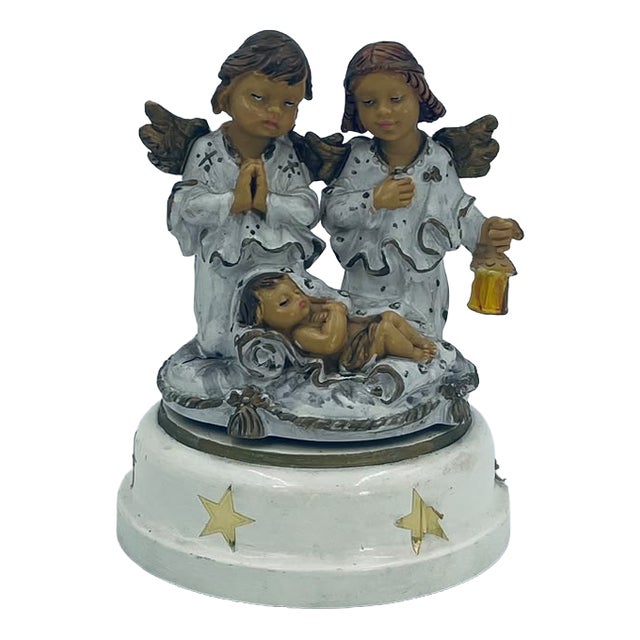 Christmas Music Box Figurine, Italy, 1975 For Sale