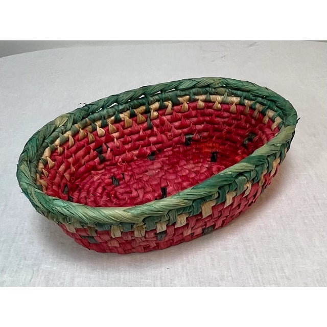 Red Vintage Americana Watermelon Serving Basket For Sale - Image 8 of 8