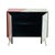 1980s Dresser with Two Wooden Doors in Red and White Glass, 1980s For Sale - Image 5 of 7