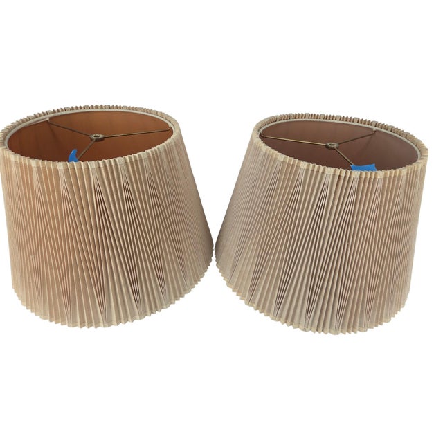 Stiffel Inverted Knife Pleated MCM Shades - A Pair For Sale - Image 13 of 18