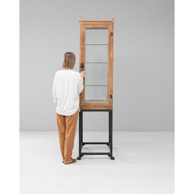 19th Century French Wooden Display Case On Metal Base For Sale - Image 18 of 18