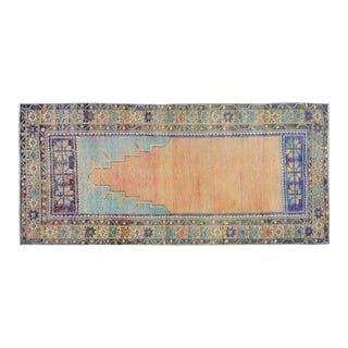 Vintage Turkish Anatolian Hand Knotted Wool Rug, 3'x6'5'' For Sale