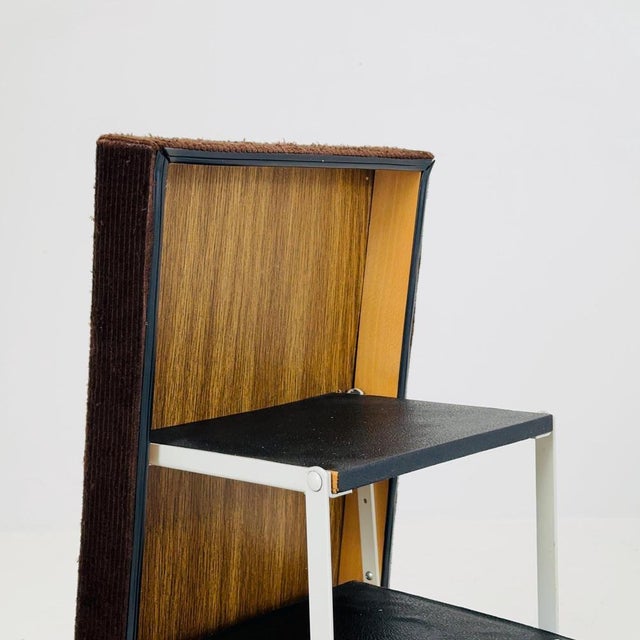 Mid-Century Ottoman with Chrome Details and Hidden Steps, 1960s For Sale - Image 4 of 11