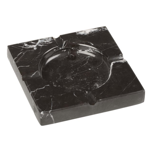 Black Marble Naya Ashtray by Nina Magon For Sale