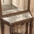 Burnt Umber 19th Century French Walnut Louis XIV Style Marble-Top Console & Beveled Mirror For Sale - Image 8 of 12