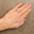 Early 21st Century Men's.925 Sterling Silver 1/2 Cttw Diamond 9 Stone Band Ring - Size 11.5 For Sale - Image 5 of 6