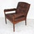 Wood G-Möbel Scandinavian Walnut and Leather Lounge Chair For Sale - Image 7 of 11