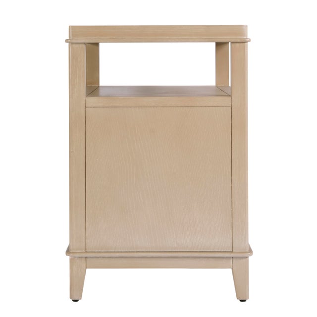 Spritely Home Accent Furniture Highbury 28 in. W Rectangular Wood 2 Drawer Nightstand with Open Shelf, Antique Beige Gray For Sale - Image 4 of 8