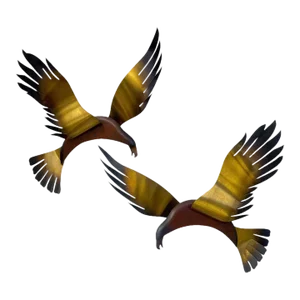 Brass Plated Seagull Bird Wall Sculpture in Flight Attributed to C.Jere, a Pair