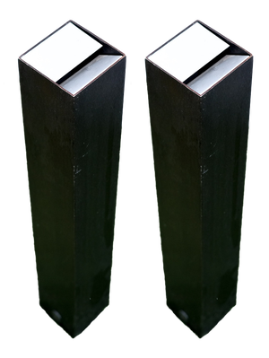 Black Ponza Ashtrays by Bruno Munari for Danese Milano, Italy, 1958, Set of 2