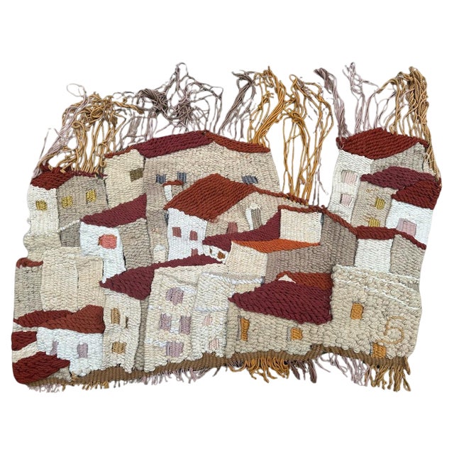 Mid-Century Brutalist Macrame Tapestry, 1950s For Sale