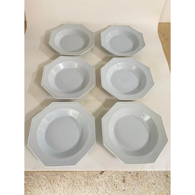 French Octagonal Earthenware Dishes, 1820, Set of 6 For Sale - Image 10 of 12