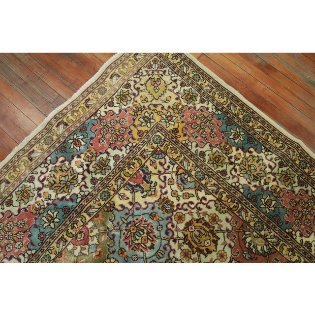 Vintage Tabriz Multi-Color Traditional Hand-Knotted Rug, 9'6'' X 13' For Sale In New York - Image 6 of 13