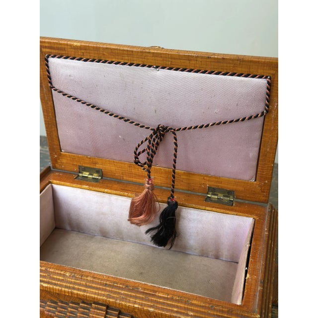 Exceptional Vintage Art Deco Prison Art Shellacked Matchstick Box, Circa 1920s-40s For Sale - Image 16 of 18