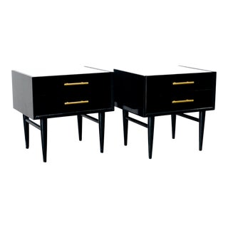American of Martinsville "Silhouette" Pair of Nightstands Designed by Merton Gershun For Sale
