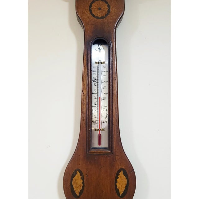 Mid-Century Modern Vintage 20th C English Style Conch Shell Carved Barometer For Sale - Image 3 of 12