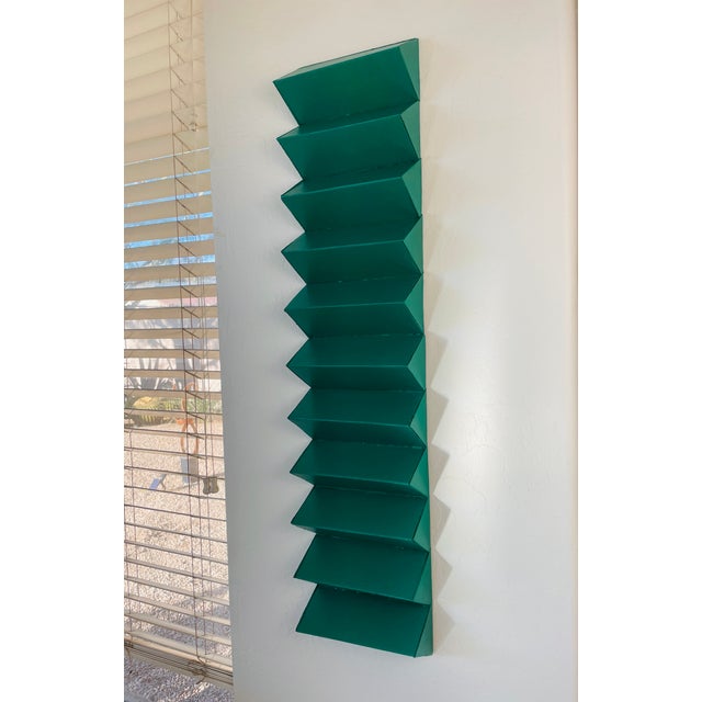 Geometric Cardboard Sculpture in Green For Sale - Image 4 of 6