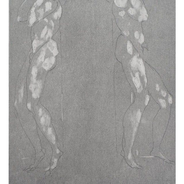 Auguste Rodin, Nude Figures Supporting a Pedestal, Etching For Sale - Image 6 of 7