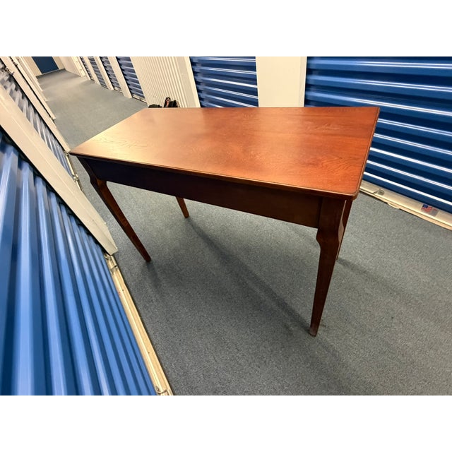 Vintage Solid Wood Writing Desk , Console or Side Table For Sale - Image 10 of 10
