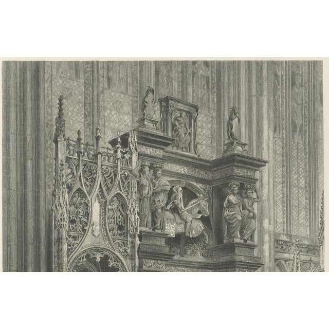 After Hodson, Tomb of Louis De Brézé, Rouen, 1877, Engraving For Sale - Image 4 of 9